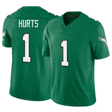 Youth Nike Philadelphia Eagles Jalen Hurts Green Kelly Alternate Vapor F.U.S.E. Jersey - Limited
