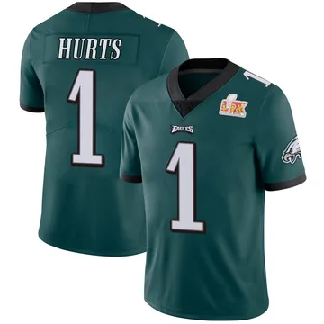 Youth Nike Philadelphia Eagles Jalen Hurts Green Midnight Team Color Vapor Untouchable Super Bowl LIX Jersey - Limited