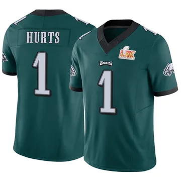 Youth Nike Philadelphia Eagles Jalen Hurts Green Vapor F.U.S.E. Super Bowl LIX Jersey - Limited
