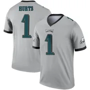 Youth Nike Philadelphia Eagles Jalen Hurts Silver Inverted Jersey - Legend