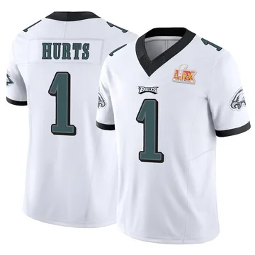 Youth Nike Philadelphia Eagles Jalen Hurts White Vapor F.U.S.E. Super Bowl LIX Jersey - Limited