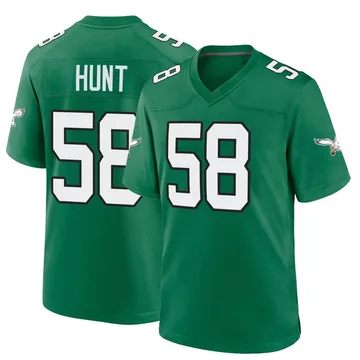 Youth Nike Philadelphia Eagles Jalyx Hunt Green Kelly Alternate Jersey - Game