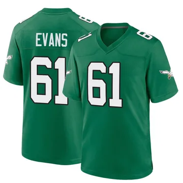 Youth Nike Philadelphia Eagles Joe Evans Green Kelly Alternate Jersey - Game