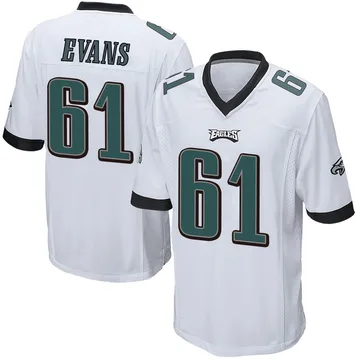 Youth Nike Philadelphia Eagles Joe Evans White Jersey - Game