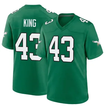 Youth Nike Philadelphia Eagles Johnny King Green Kelly Alternate Jersey - Game