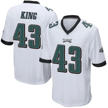 Youth Nike Philadelphia Eagles Johnny King White Jersey - Game