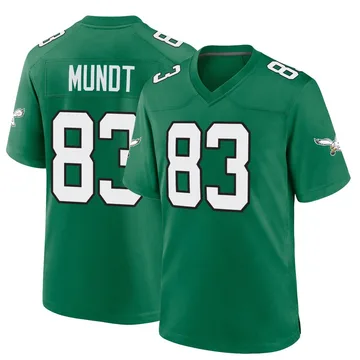 Youth Nike Philadelphia Eagles Johnny Mundt Green Kelly Alternate Jersey - Game