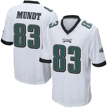 Youth Nike Philadelphia Eagles Johnny Mundt White Jersey - Game