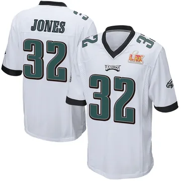 Youth Nike Philadelphia Eagles Jonathan Jones White Super Bowl LIX Jersey - Game