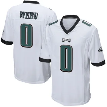 Youth Nike Philadelphia Eagles Joshua Weru White Jersey - Game