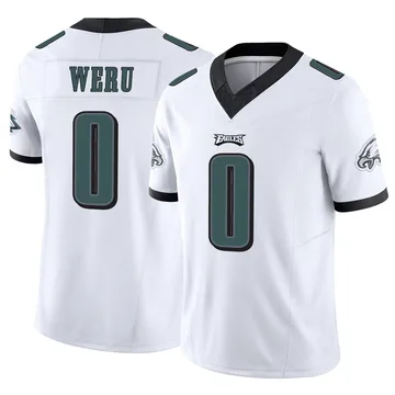 Youth Nike Philadelphia Eagles Joshua Weru White Vapor F.U.S.E. Jersey - Limited