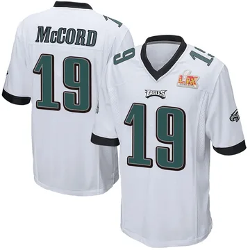 Youth Nike Philadelphia Eagles Kyle McCord White Super Bowl LIX Jersey - Game