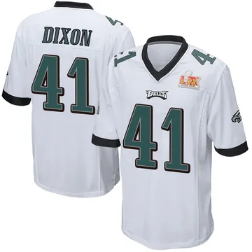 Youth Nike Philadelphia Eagles Lance Dixon White Super Bowl LIX Jersey - Game