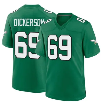Youth Nike Philadelphia Eagles Landon Dickerson Green Kelly Alternate Jersey - Game