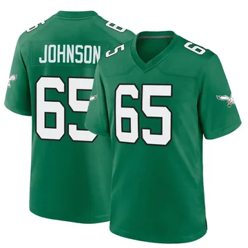 Youth Nike Philadelphia Eagles Lane Johnson Green Kelly Alternate Jersey - Game