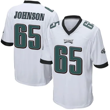 Youth Nike Philadelphia Eagles Lane Johnson White Jersey - Game