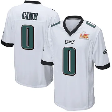 Youth Nike Philadelphia Eagles Lewis Cine White Super Bowl LIX Jersey - Game