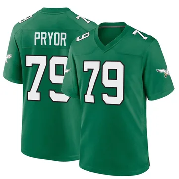 Youth Nike Philadelphia Eagles Matt Pryor Green Kelly Alternate Jersey - Game