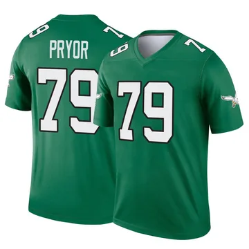 Youth Nike Philadelphia Eagles Matt Pryor Green Kelly Alternate Jersey - Legend