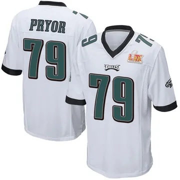 Youth Nike Philadelphia Eagles Matt Pryor White Super Bowl LIX Jersey - Game