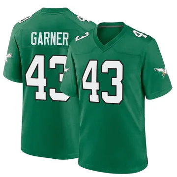 Youth Nike Philadelphia Eagles Mekhi Garner Green Kelly Alternate Jersey - Game