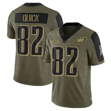 Youth Nike Philadelphia Eagles Mike Quick Olive 2021 Salute To Service Jersey - Limited