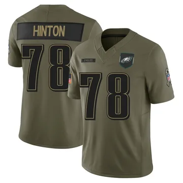Youth Nike Philadelphia Eagles Myles Hinton Olive 2025 Salute to Service Jersey - Limited