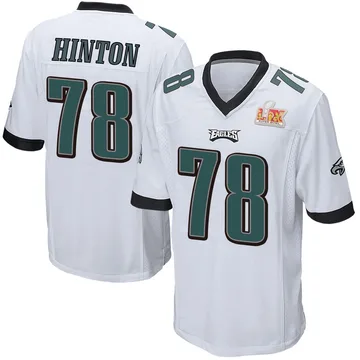 Youth Nike Philadelphia Eagles Myles Hinton White Super Bowl LIX Jersey - Game