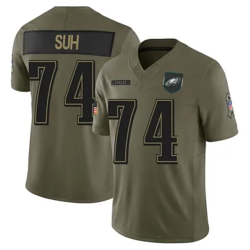 Youth Nike Philadelphia Eagles Ndamukong Suh Olive 2025 Salute to Service Jersey - Limited