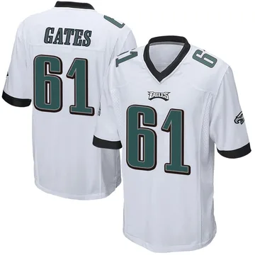 Youth Nike Philadelphia Eagles Nick Gates White Jersey - Game