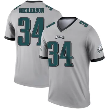 Youth Nike Philadelphia Eagles Parry Nickerson Silver Inverted Jersey - Legend