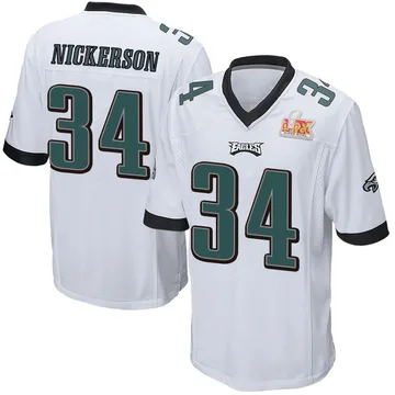 Youth Nike Philadelphia Eagles Parry Nickerson White Super Bowl LIX Jersey - Game