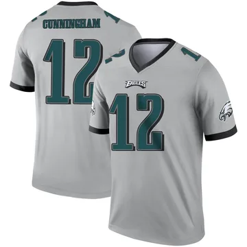 Youth Nike Philadelphia Eagles Randall Cunningham Silver Inverted Jersey - Legend
