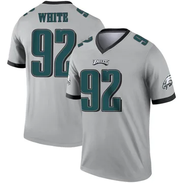 Youth Nike Philadelphia Eagles Reggie White Silver Inverted Jersey - Legend
