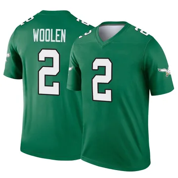 Youth Nike Philadelphia Eagles Riq Woolen Green Kelly Alternate Jersey - Legend