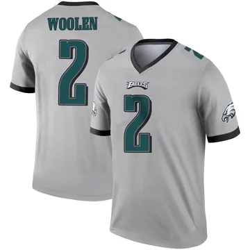 Youth Nike Philadelphia Eagles Riq Woolen Silver Inverted Jersey - Legend
