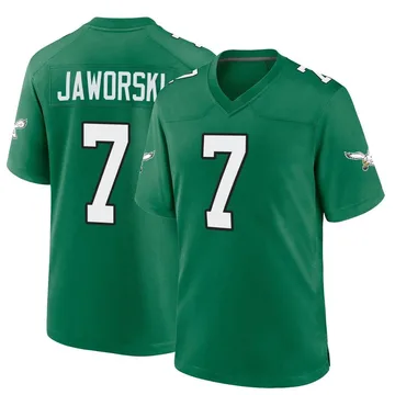 Youth Nike Philadelphia Eagles Ron Jaworski Green Kelly Alternate Jersey - Game