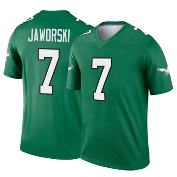 Youth Nike Philadelphia Eagles Ron Jaworski Green Kelly Alternate Jersey - Legend