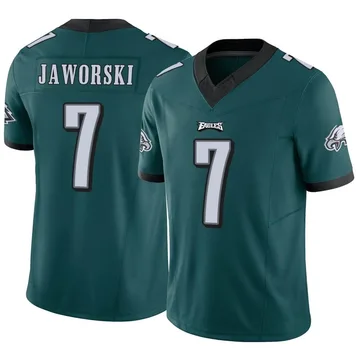 Youth Nike Philadelphia Eagles Ron Jaworski Green Vapor F.U.S.E. Jersey - Limited