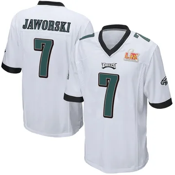 Youth Nike Philadelphia Eagles Ron Jaworski White Super Bowl LIX Jersey - Game