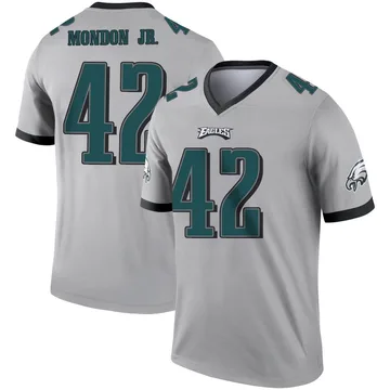 Youth Nike Philadelphia Eagles Smael Mondon Jr. Silver Inverted Jersey - Legend