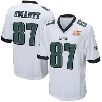 Youth Nike Philadelphia Eagles Stone Smartt White Super Bowl LIX Jersey - Game