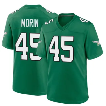 Youth Nike Philadelphia Eagles Taylor Morin Green Kelly Alternate Jersey - Game