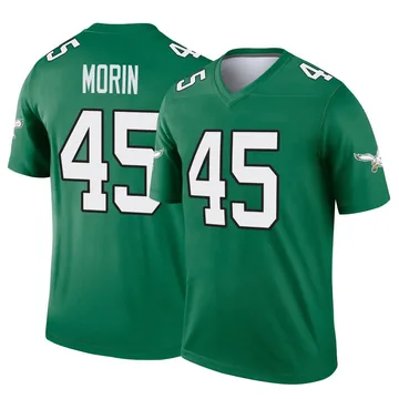 Youth Nike Philadelphia Eagles Taylor Morin Green Kelly Alternate Jersey - Legend