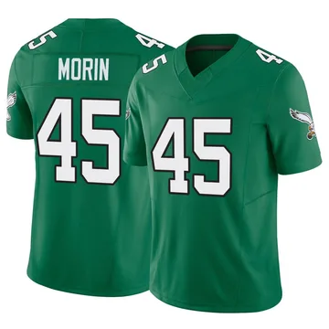 Youth Nike Philadelphia Eagles Taylor Morin Green Kelly Alternate Vapor F.U.S.E. Jersey - Limited