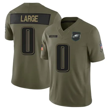 Youth Nike Philadelphia Eagles Tucker Large Olive 2025 Salute to Service Jersey - Limited