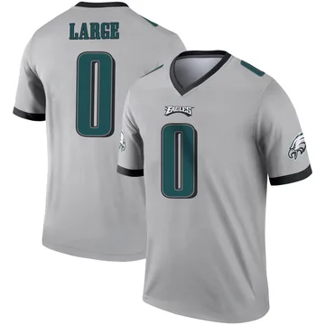 Youth Nike Philadelphia Eagles Tucker Large Silver Inverted Jersey - Legend
