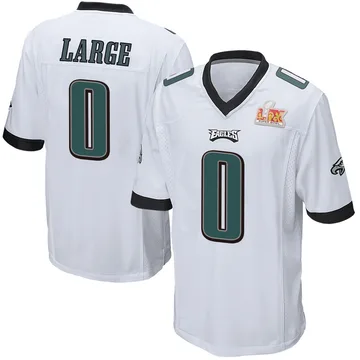 Youth Nike Philadelphia Eagles Tucker Large White Super Bowl LIX Jersey - Game