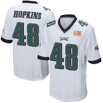 Youth Nike Philadelphia Eagles Wes Hopkins White Super Bowl LIX Jersey - Game
