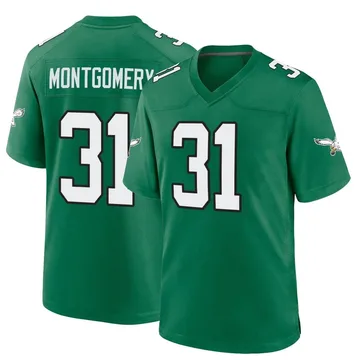 Youth Nike Philadelphia Eagles Wilbert Montgomery Green Kelly Alternate Jersey - Game